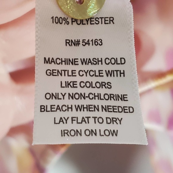 Marc New York High Neck Billow Sleeve Abstract Print Blouse Pink Size XS - Picture 6 of 8